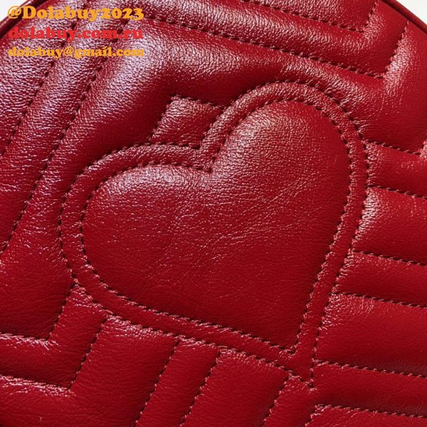 Top Quality 550154 Gucci GG Marmont mini round shoulder bag