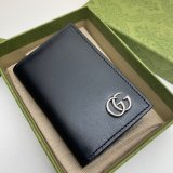 High Quality Gucci Replica 547075 GG Marmont card case in black leather
