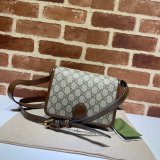 Designer Fake Gucci 671620 shoulder bag with Interlocking G in GG Supreme