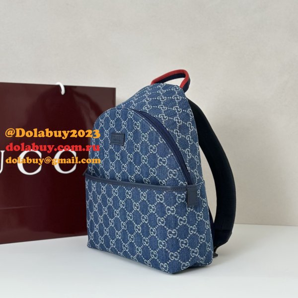 Gucci Children's GG Backpack Ebony Supreme 782708 Fake Bag